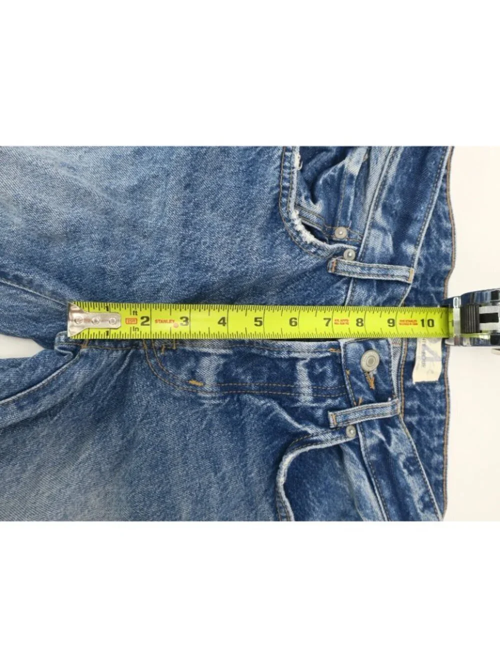 We the Free People Jeans Distressed Destroyed Frayed Raw Hem Button Fly 24 x 27